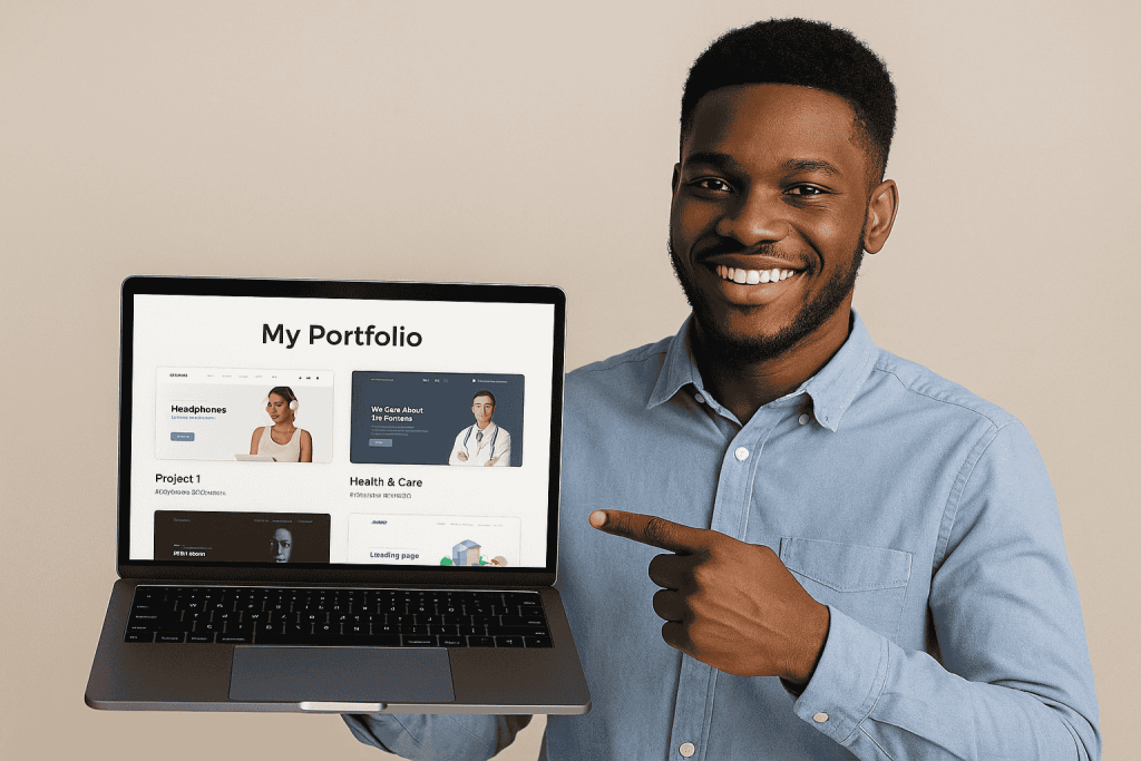 Web development for African student's portfolio examples