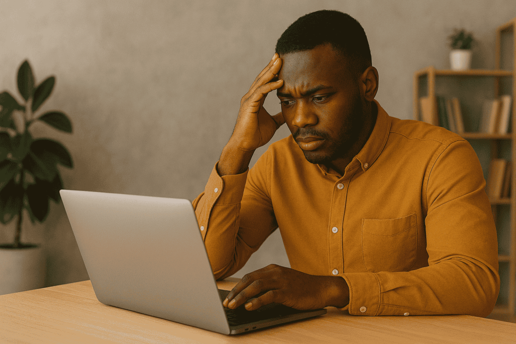 African entrepreneur learning about the cost of not having a website