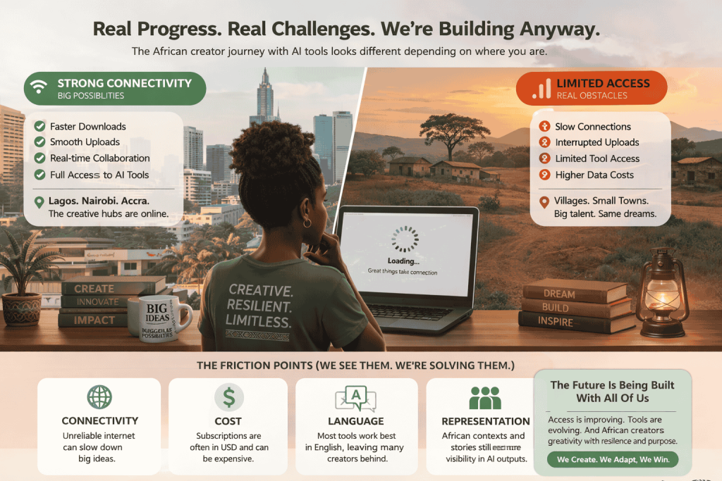 A creator experiencing connectivity challenges with AI tools.